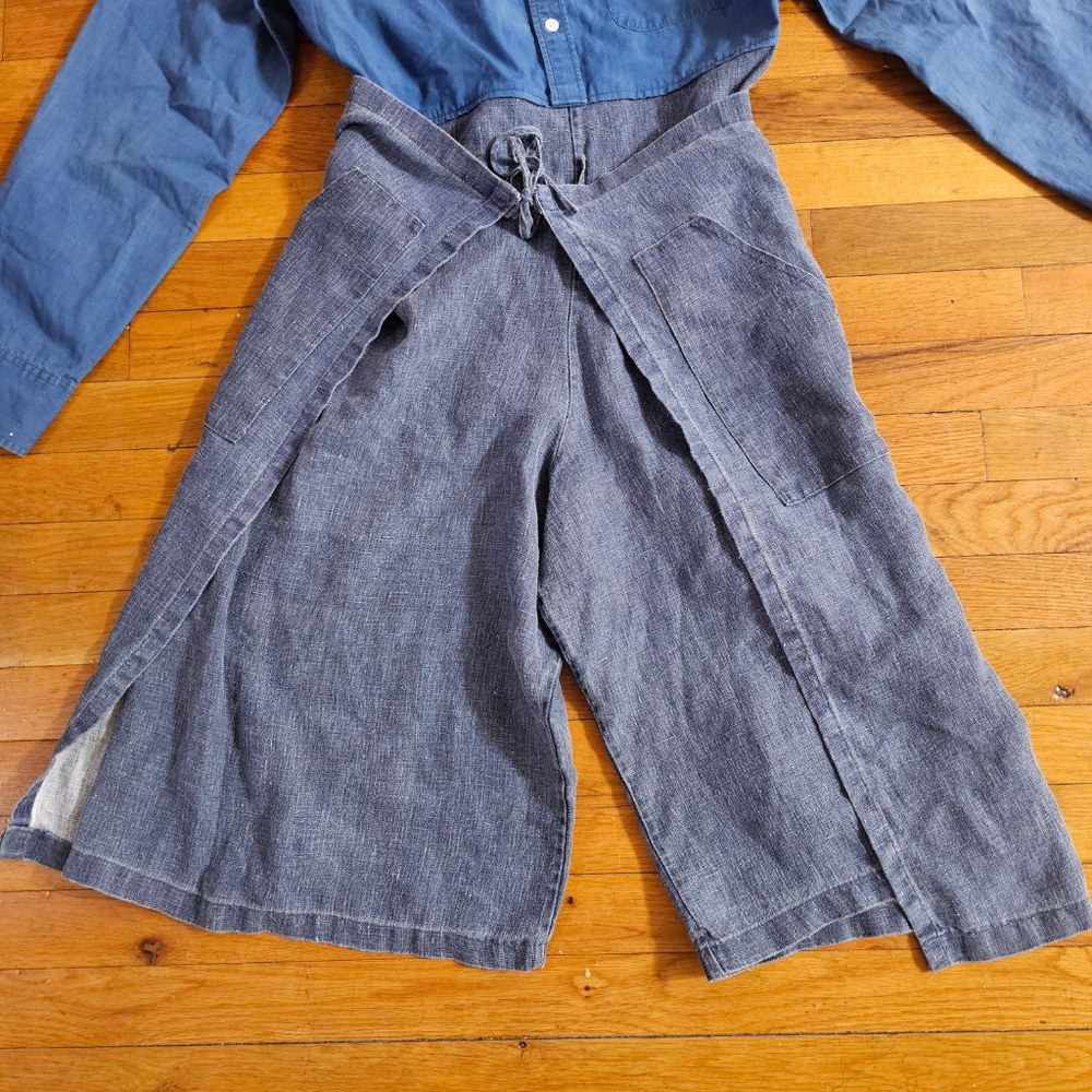 J Crew Indigo Jumpsuit Women's Medium Blue Wide Leg Pant - Picture 2 of 11